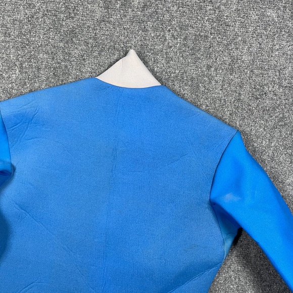 Vintage Rip Curl Wetsuit Top Zip Up USA Made Youth Large Size Blue Rainbow 0578 - Picture 11 of 12